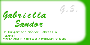 gabriella sandor business card
