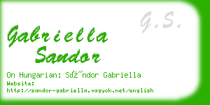 gabriella sandor business card